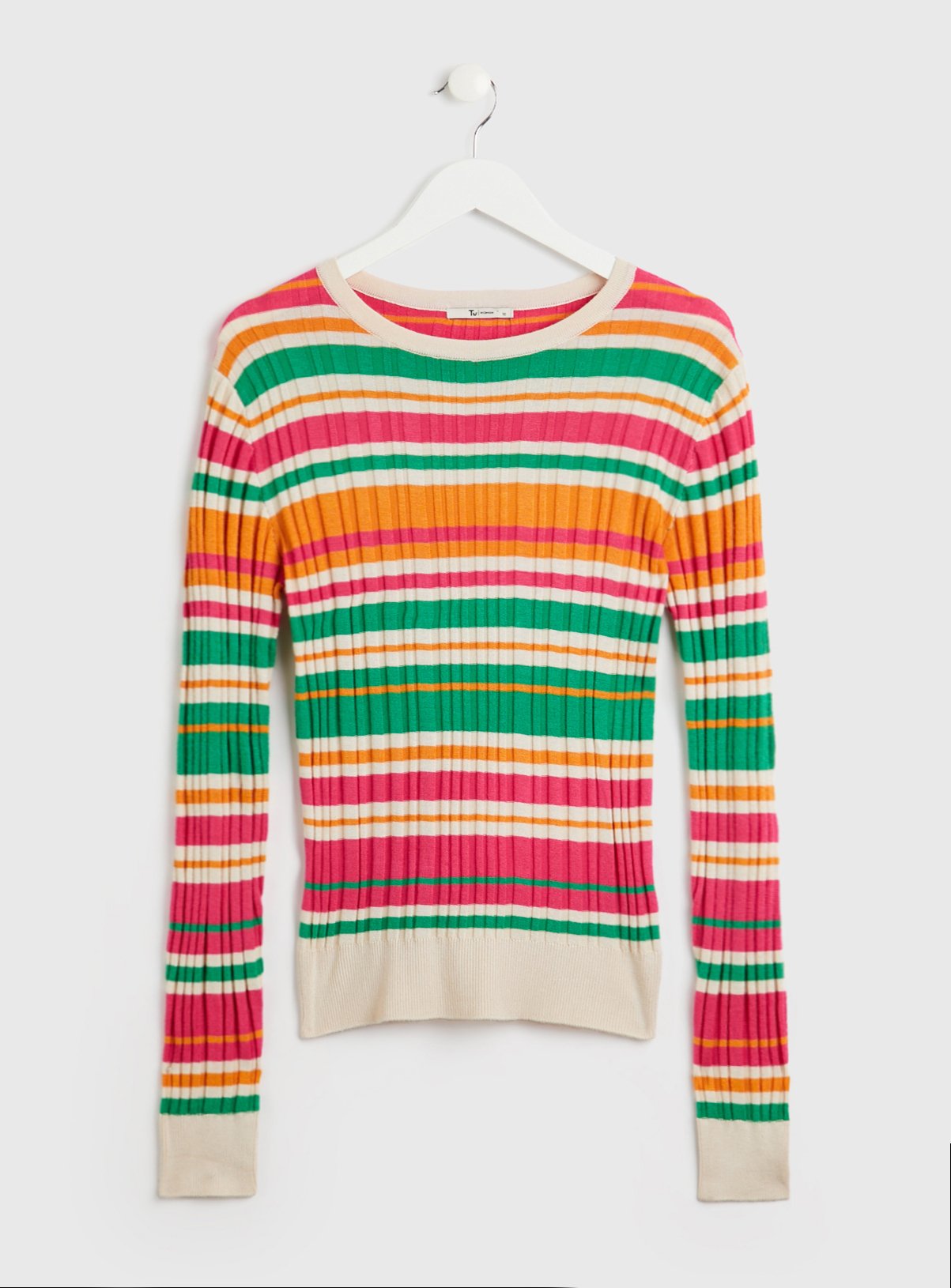 Bright Ribbed Stripe Jumper 10 - Image 3 thumbnail